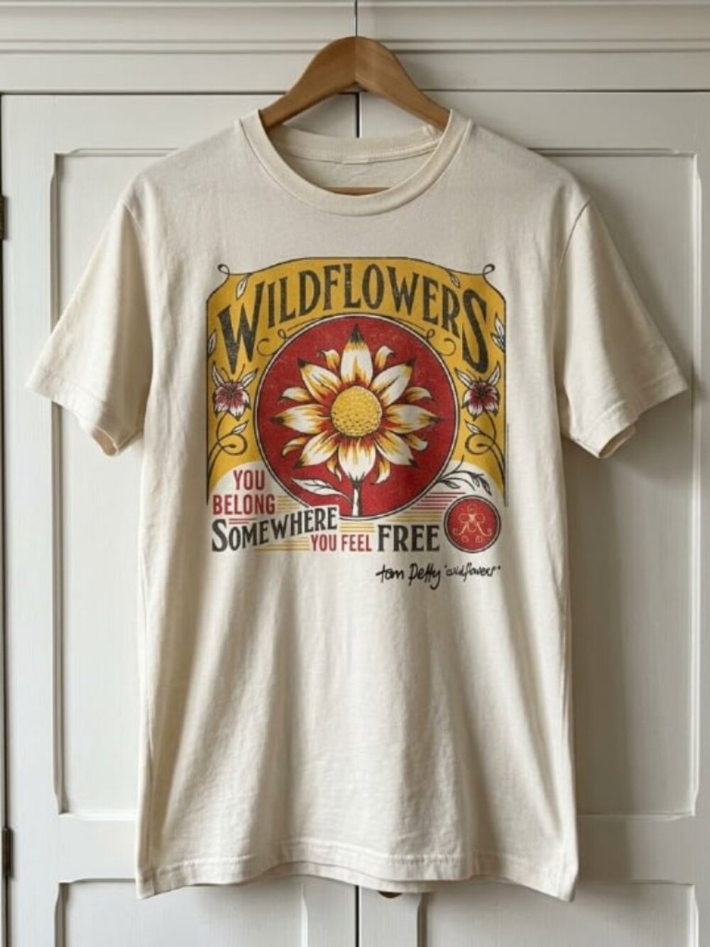 Tom Petty Wildflowers Natural T-Shirt